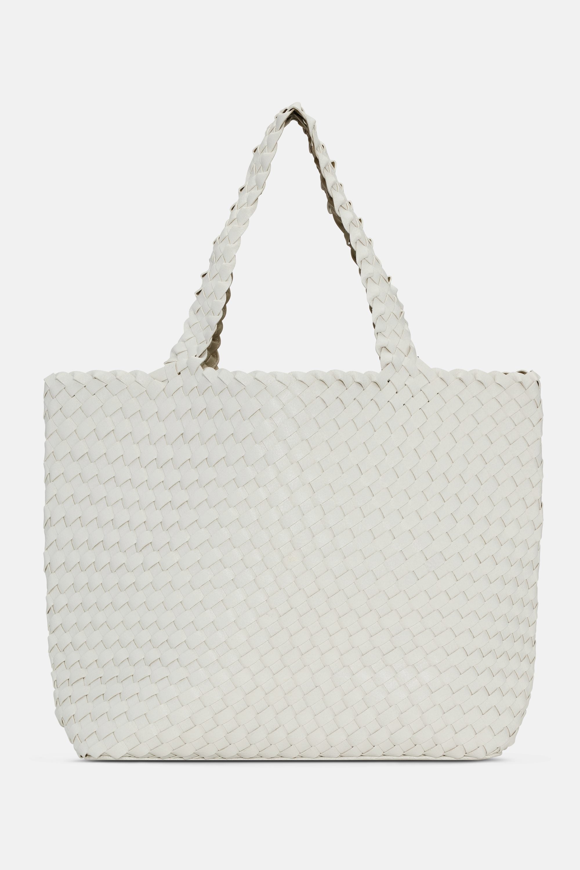 Tote Bag Braided - White Platin